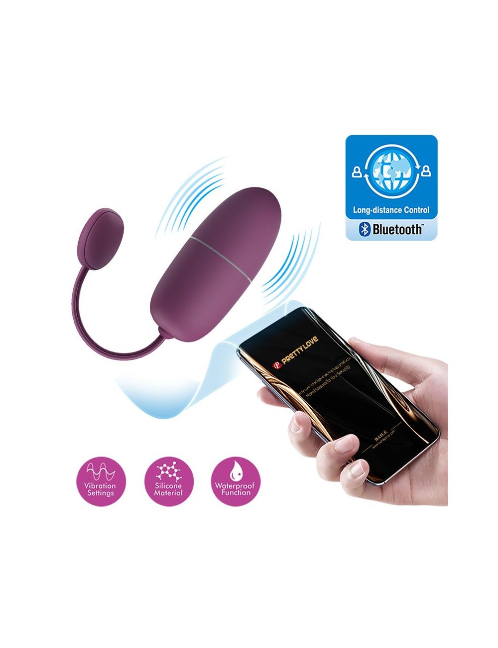 Nymph Huevo Vibrador con APP