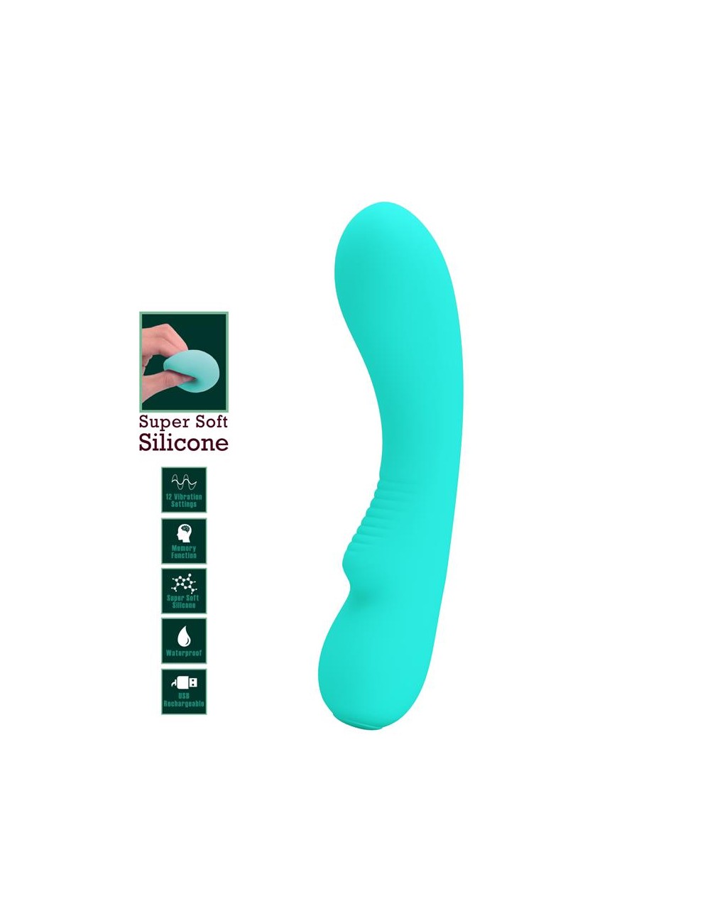 Prescott Vibrador USB Silicone Verde
