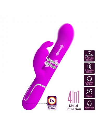 Coale Vibrador con Bolas Rotatorias y Up and Down USB