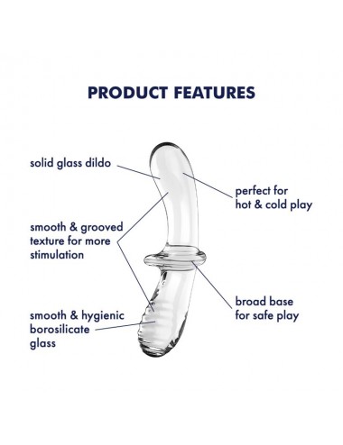 Estimulador de Cristal Double Crystal Hot and Cold Transparente
