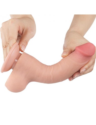 Dildo Dual Layer Piel Deslizante Retractil 8