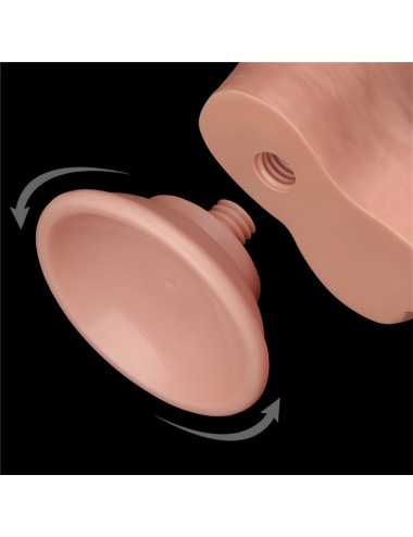 Dildo Dual Layer Piel Deslizante Retractil 8