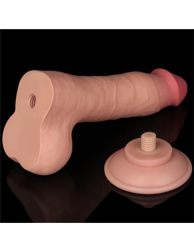 Dildo Dual Layer Piel Deslizante Retractil 8