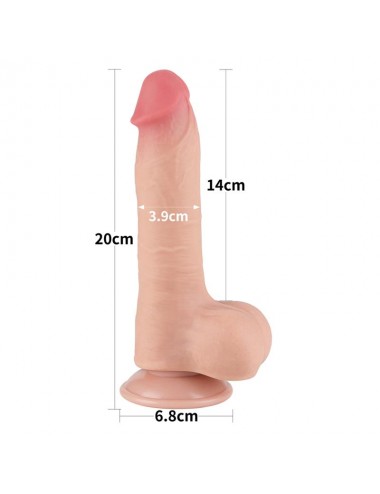 Dildo Dual Layer Piel Deslizante Retractil 8