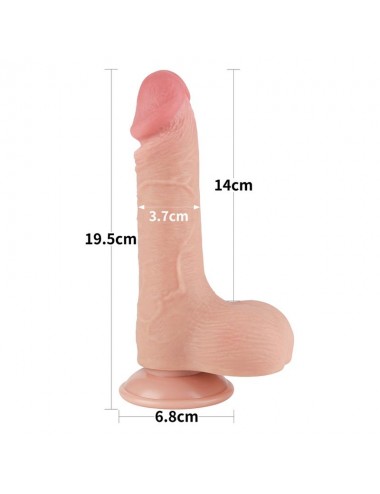 Dildo Dual Layer Piel Deslizante Retractil 75