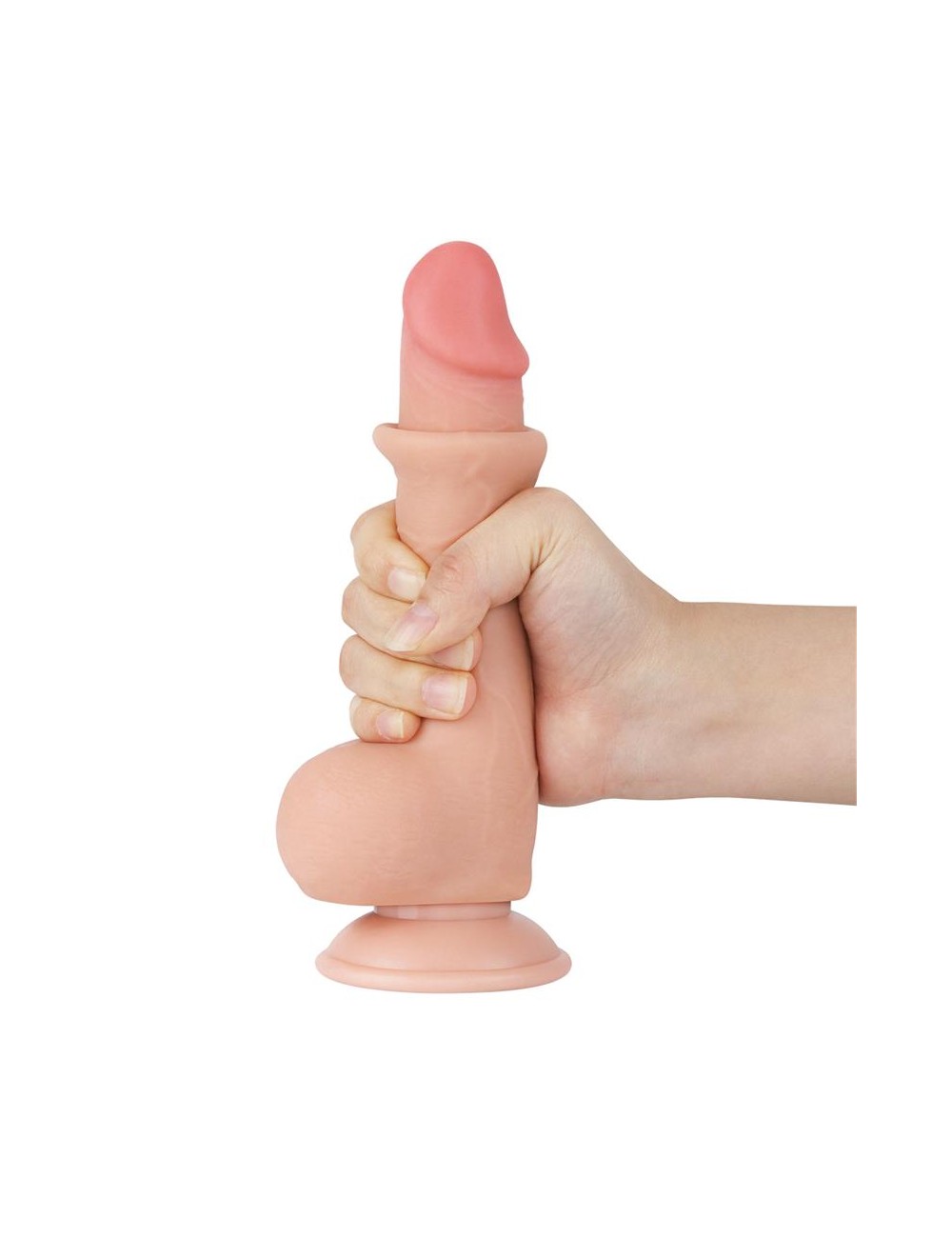 Dildo Dual Layer Piel Deslizante Retractil 75