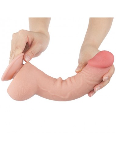 Dildo Dual Density Piel Deslizante Retractil 95