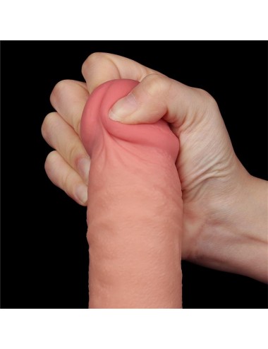 Dildo Dual Density Piel Deslizante Retractil 95