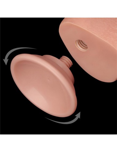 Dildo Dual Density Piel Deslizante Retractil 95