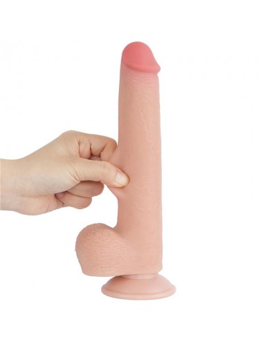 Dildo Dual Density Piel Deslizante Retractil 9