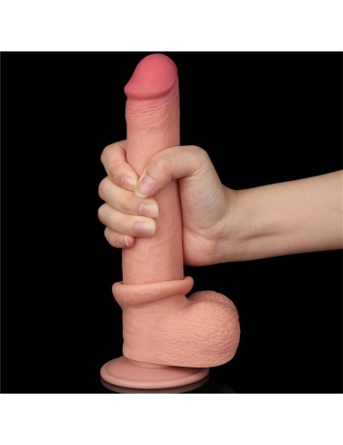 Dildo Dual Density Piel Deslizante Retractil 9