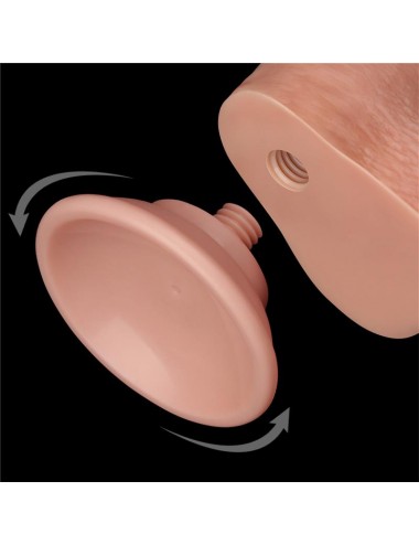 Dildo Dual Density Piel Deslizante Retractil 9