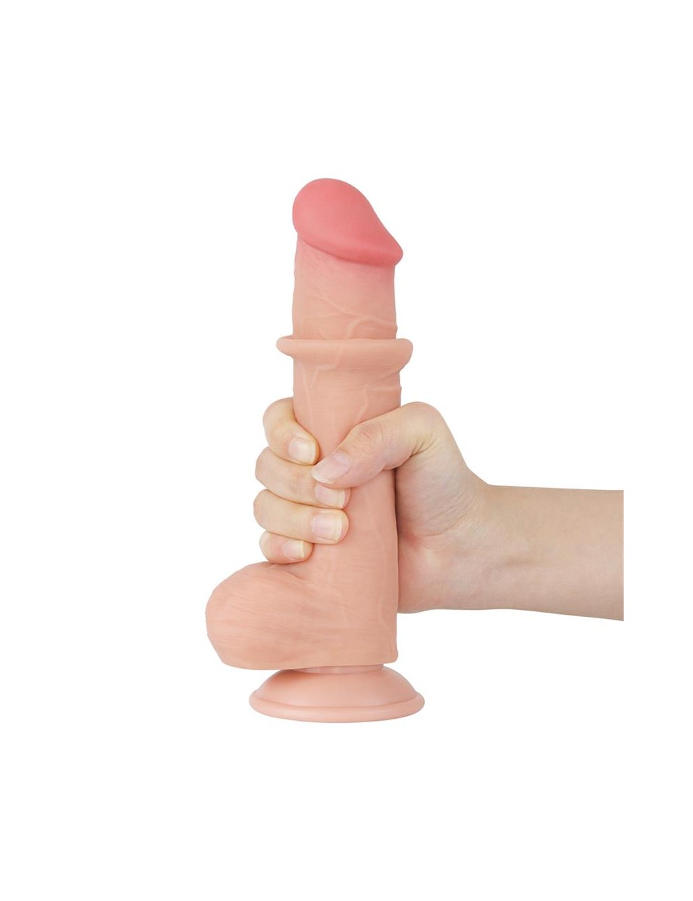 Dildo Dual Layer Piel Deslizante Retractil 8