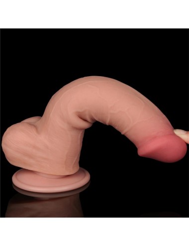 Dildo Dual Layer Piel Deslizante Retractil 8