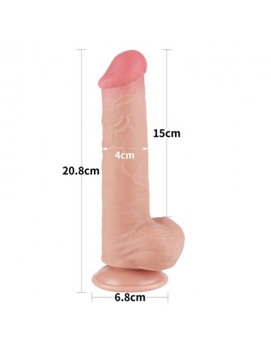 Dildo Dual Layer Piel Deslizante Retractil 8
