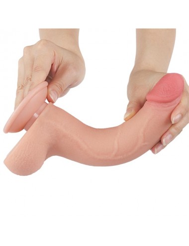 Dildo Dual Density Piel Deslizante Retractil 85