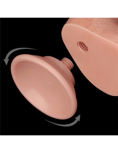 Dildo Dual Density Piel Deslizante Retractil 85