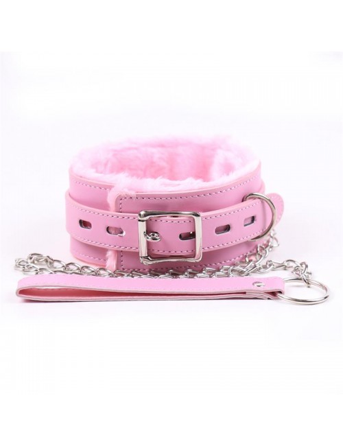 Collar con Correa Rosa Pastel
