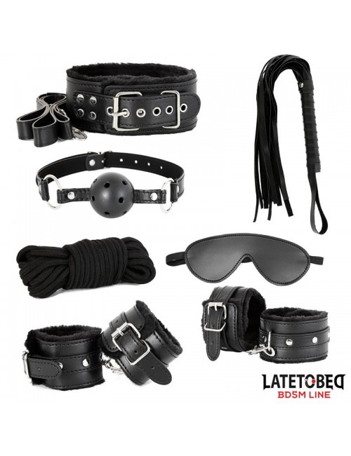 Set de 7 Piezas de Bondage Negro