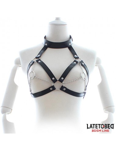 Arnes Bondage con Copas Abiertas y Cadenas