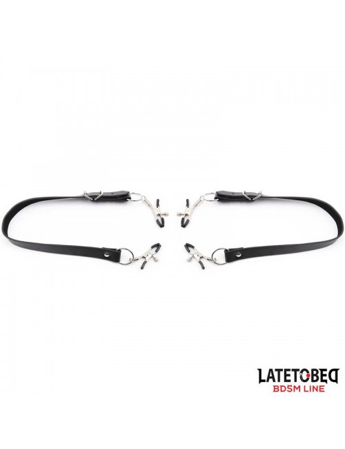 Correas de Bondage para Piernas con Pinzas para Clitoris