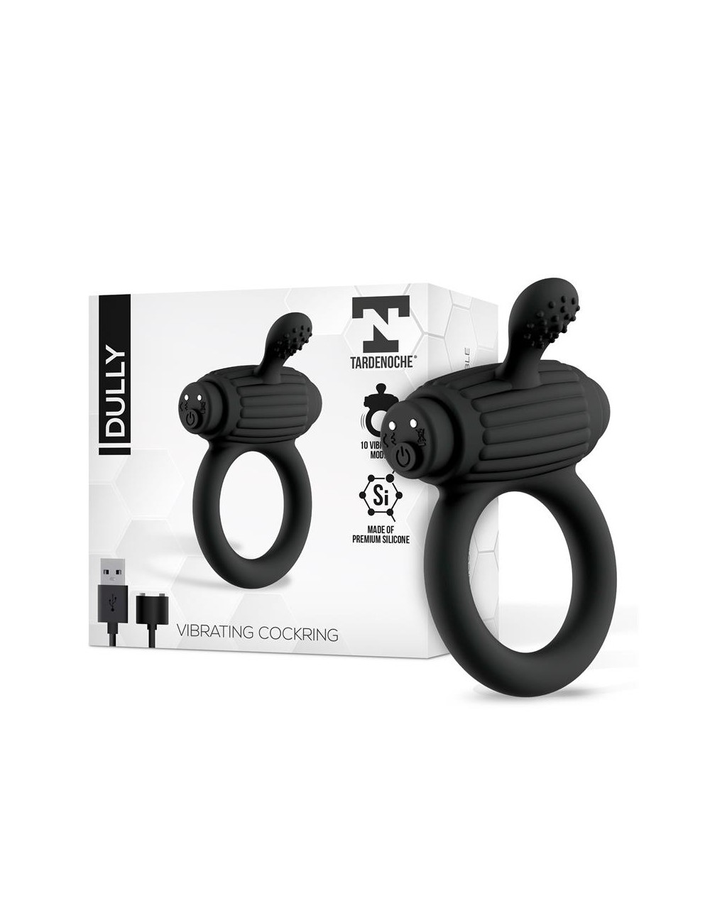 Dully Anillo Vibrador Silicona USB Magnetico