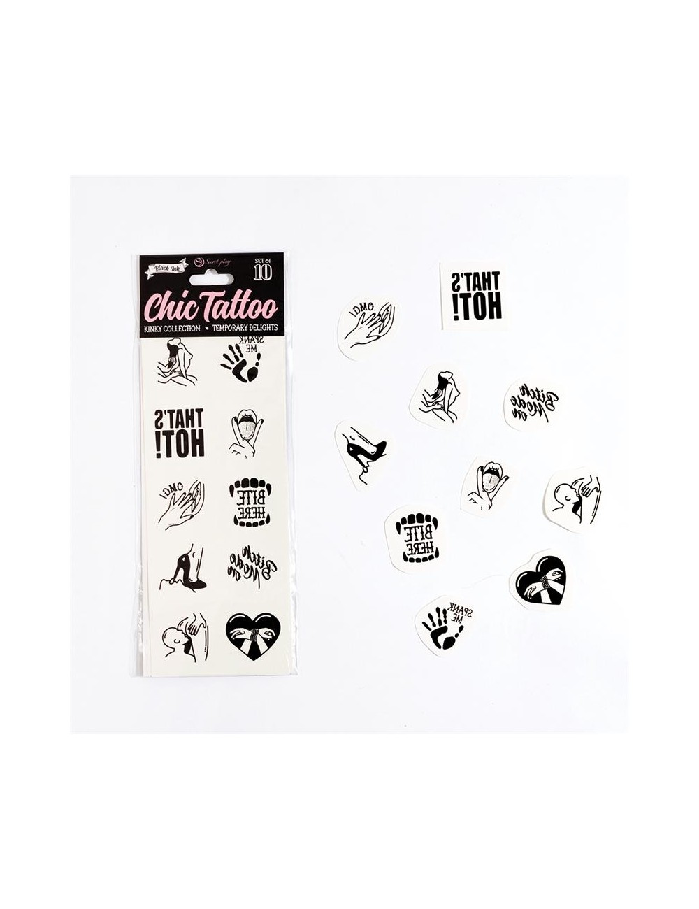 Set de 10 Tattoos Temporales Kinky Collection