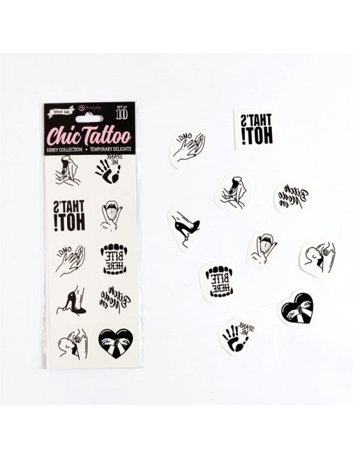 Set de 10 Tattoos Temporales Kinky Collection