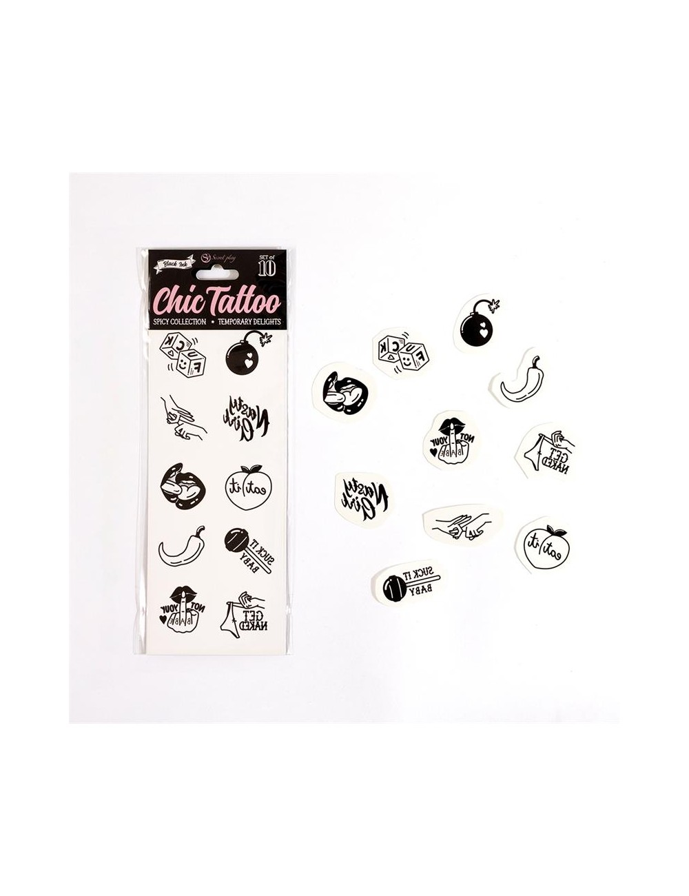 Set de 10 Tattoos Temporales Spicy Collection