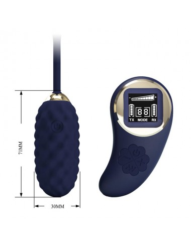 Vivian Huevo Vibrador con Control Remoto con Pantalla Digital Azul