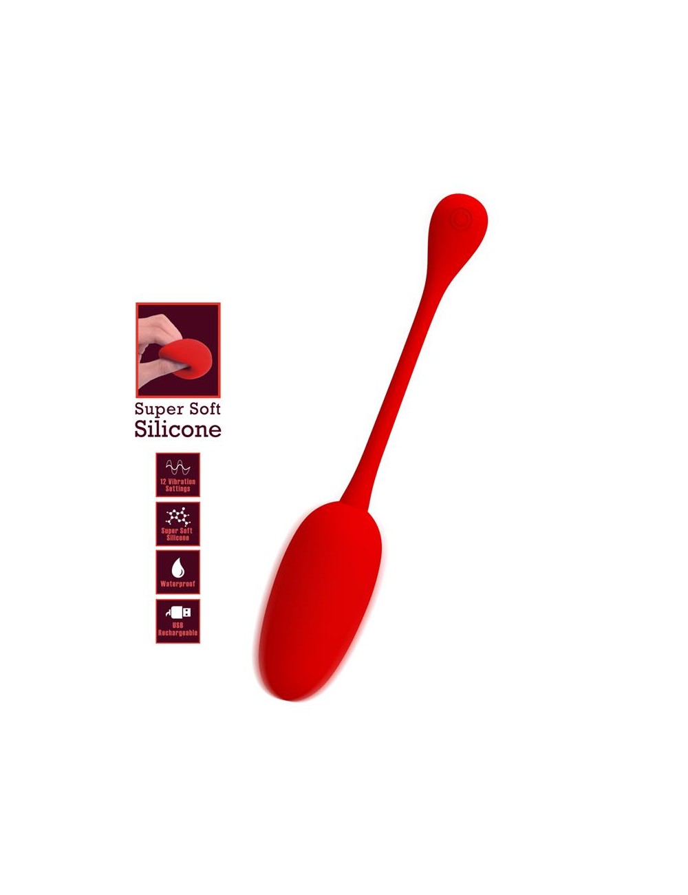 Knucker Huevo Vibrador Rojo