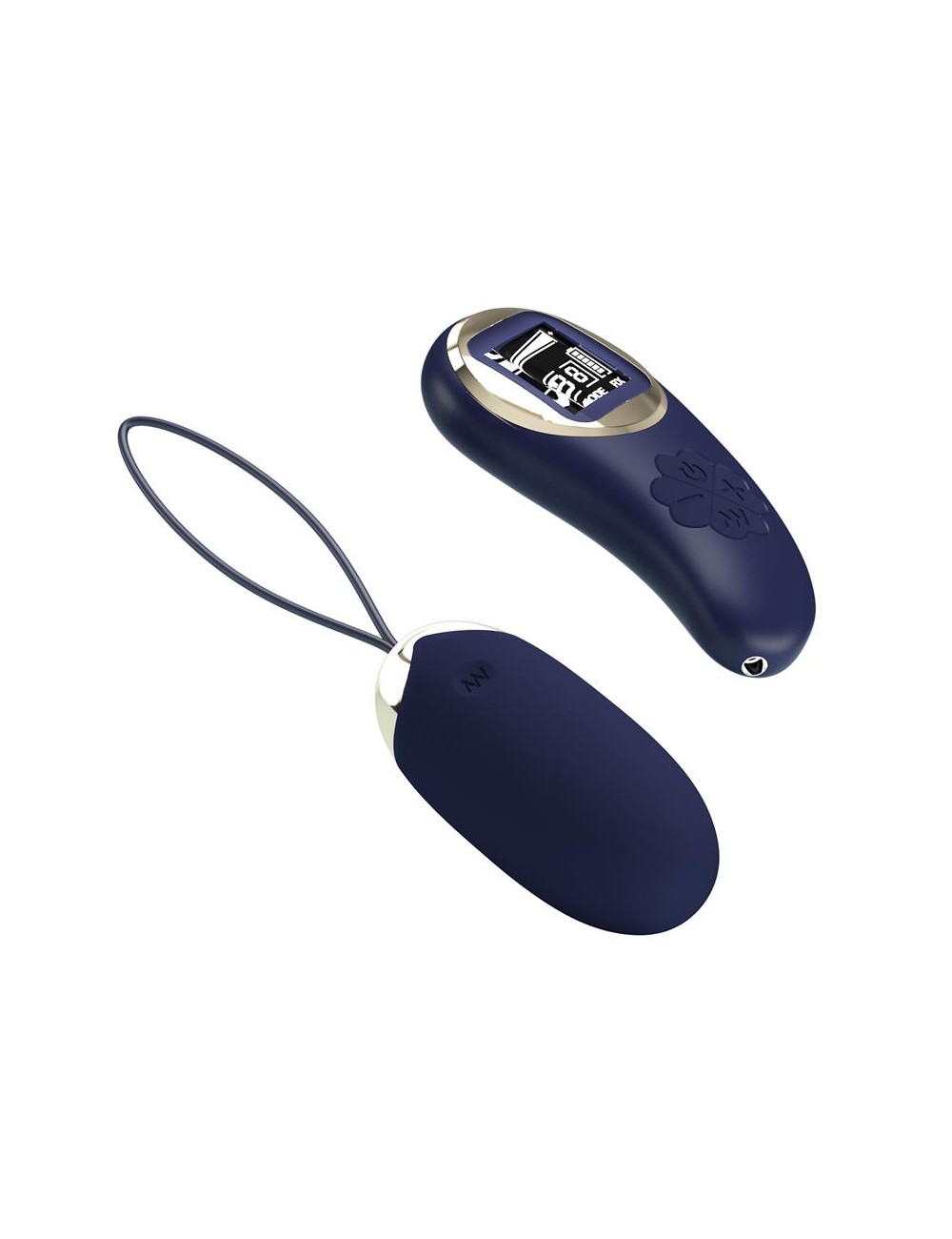 Mina Huevo Vibrador con Control Remoto Pantalla Digital Azul