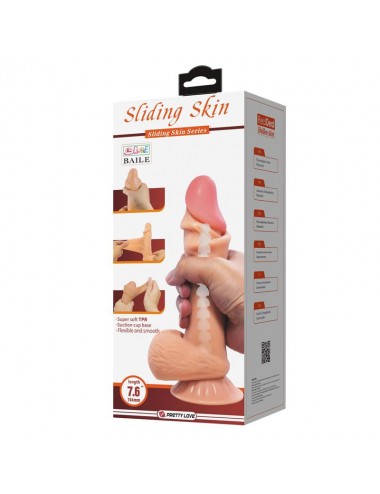 Dildo Realista con Piel Deslizante Retractil 194 cm