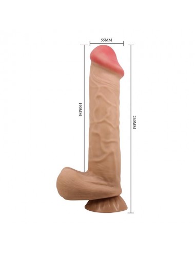 Dildo Realista Piel Deslizante Retractil 26 cm