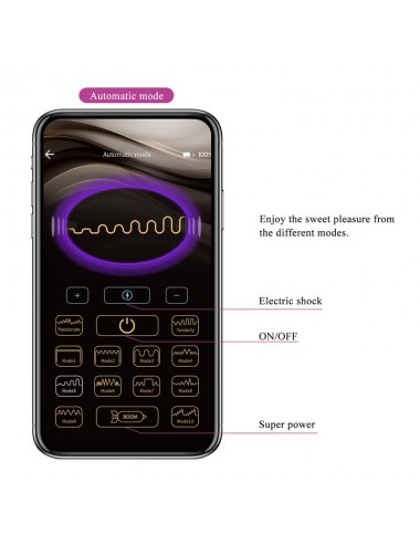 Jefferson Plug Anal con Vibracion y Electroshock con APP