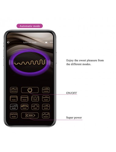 Catalina Huevo Vibrador con APP Purpura