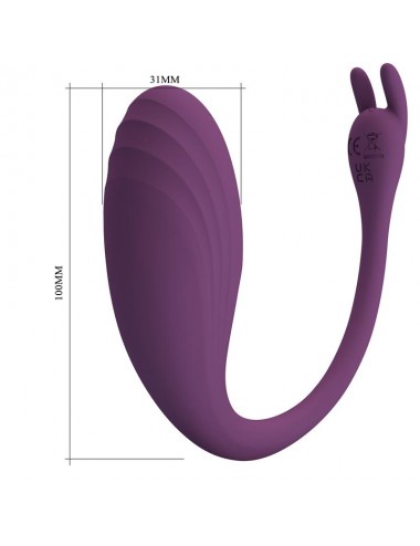 Catalina Huevo Vibrador con APP Purpura