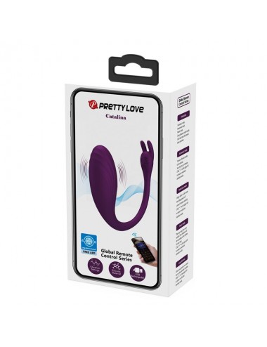 Catalina Huevo Vibrador con APP Purpura