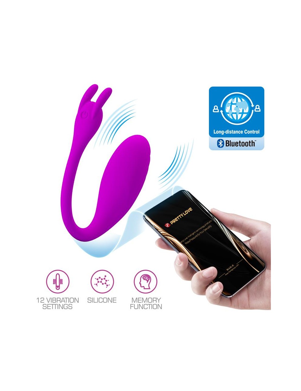 Catalina Huevo Vibrador con APP Rosa