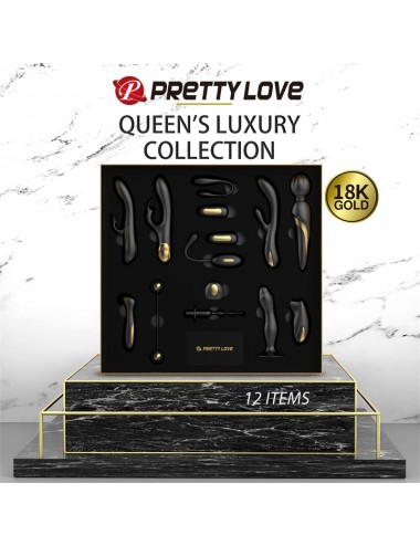 Luxury Set Queens 12 Juguetes Negro y Oro 18k