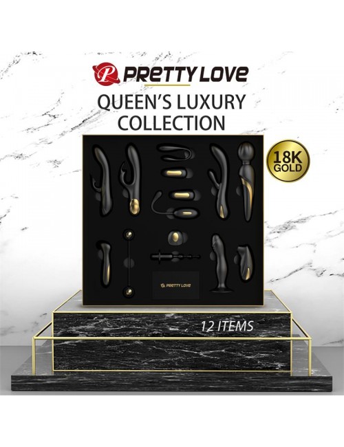 Luxury Set Queens 12 Juguetes Negro y Oro 18k