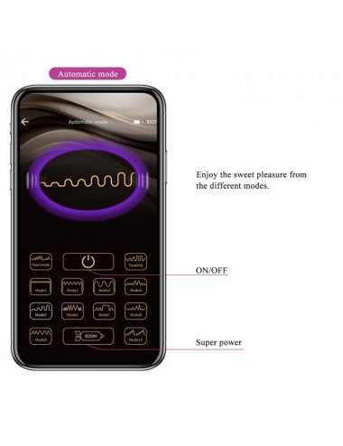 Abner Huevo Vibrador con App Lila