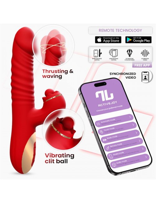 Ascen Vibrador con Thrusting y Waving y APP USB Magnetico