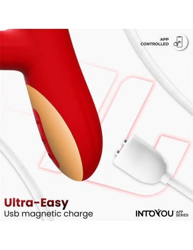 Ascen Vibrador con Thrusting y Waving y APP USB Magnetico