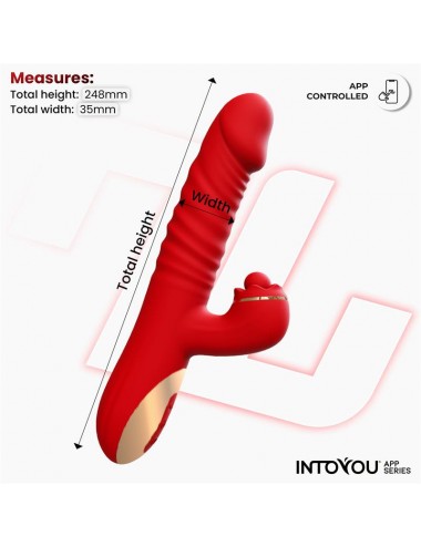 Ascen Vibrador con Thrusting y Waving y APP USB Magnetico