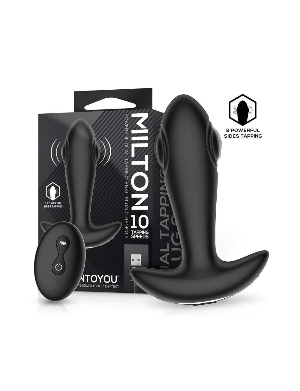Milton Plug Anal con Doble Tapping y Control Remoto