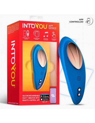 Vibrador de Braguita con APP Silicona Azul