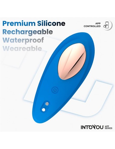 Vibrador de Braguita con APP Silicona Azul