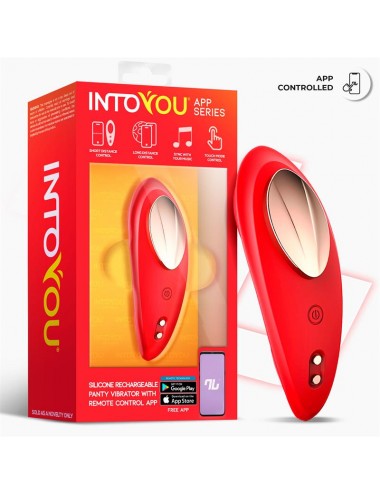 Vibrador de Braguita con APP Silicona Rojo
