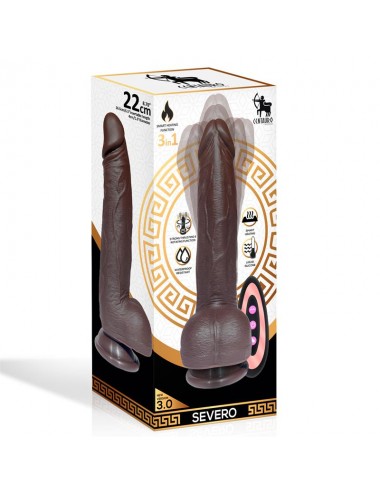 Severo Dildo Realista Turbo Shaking Thrusting Rotacion 360º Control Remoto Efecto Calor